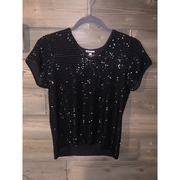 black sequin top Saks off 5th epic New York - Picture 2 of 7